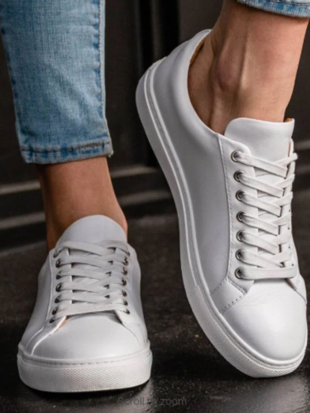 Thursday Boot Company Women's Cream Leather Low-Top Sneakers